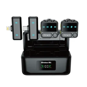 ميكروفون Pawa Holly Mike مع خاصية تقليل الضوضاء بالذكاء الاصطناعي باللون الأسود