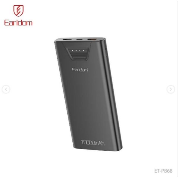 باور بانك بسعة 10000 مللي أمبير , PB68 مع منفذين USB + منفذ USB-C من Earldom